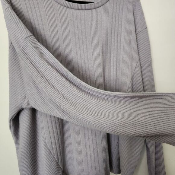Simply Vera Vera Wang Women's Ribbed Sweater Light Gray Bat Wing Sleeve Size XXL - Picture 4 of 6